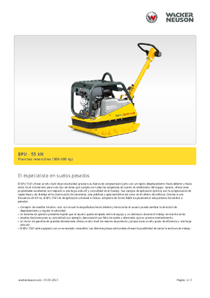 Reverzibilni kompaktori s vibracionim pločama Wacker Neuson BPU5545A 