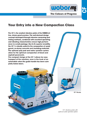 Reverzibilni kompaktori s vibracionim pločama weber mt CF 1 Hd
