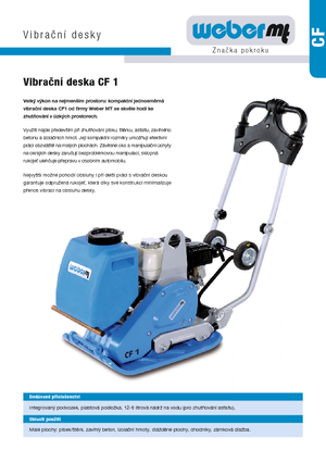 Reverzibilni kompaktori s vibracionim pločama weber mt CF 1 Hd
