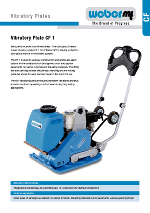 Reverzibilni kompaktori s vibracionim pločama weber mt CF 1 Hd