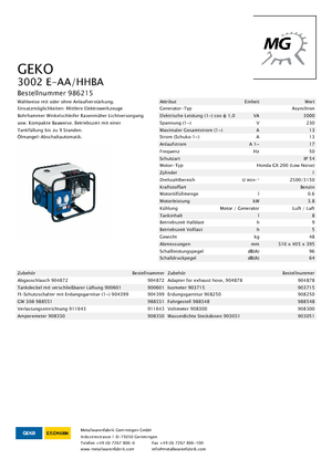 Benzinski generatori struje Geko ® 3002 E-AA/HHBA*