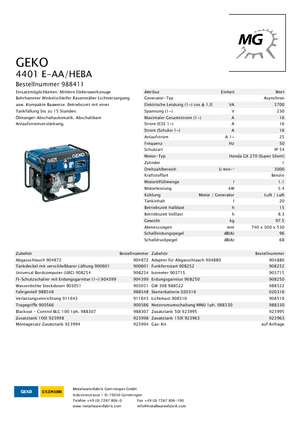Benzinski generatori struje Geko ® 4401 E-AA/HEBA