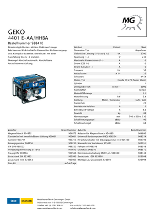 Benzinski generatori struje Geko ® 4401 E-AA/HHBA