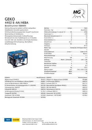 Benzinski generatori struje Geko ® 4402 E-AA/HEBA*