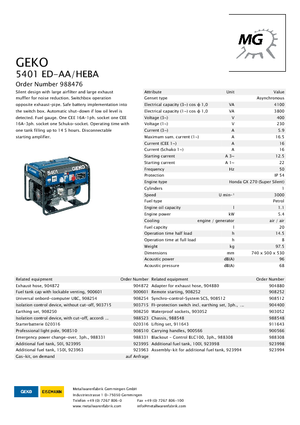 Benzinski generatori struje Geko ® 5401 ED-AA/HEBA