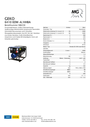 Benzinski generatori struje Geko ® 6410 EDW-A/HHBA