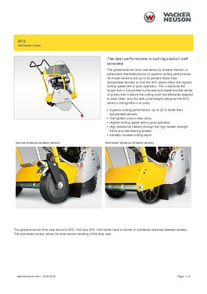 Pile za pod Wacker Neuson BFS 1345 Az