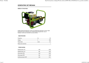 Benzinski generatori struje PRAMAC Lifter MES 8000