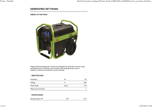Benzinski generatori struje PRAMAC Lifter PX 4000