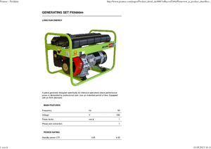 Benzinski generatori struje PRAMAC Lifter PX 5000m