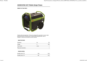 Benzinski generatori struje PRAMAC Lifter PX 8000