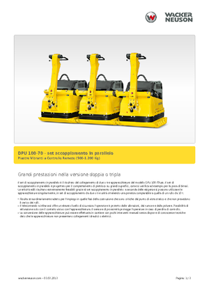 Jednosmjerni vibracioni nabijači ploča Wacker Neuson Koppelsatz für 2 x DPU 100-70