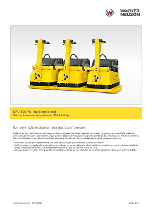 Jednosmjerni vibracioni nabijači ploča Wacker Neuson Koppelsatz für 3 x DPU 100-70