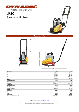 Jednosmjerni vibracioni nabijači ploča Dynapac LF 50 (EH09)