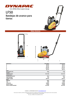 Jednosmjerni vibracioni nabijači ploča Dynapac LF 50 (EH09)