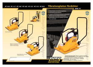 Jednosmjerni vibracioni nabijači ploča Shatal PC 1512