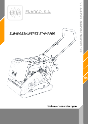 Jednosmjerni vibracioni nabijači ploča Enar PEN 13 C