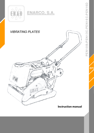 Jednosmjerni vibracioni nabijači ploča Enar PEN 13 C