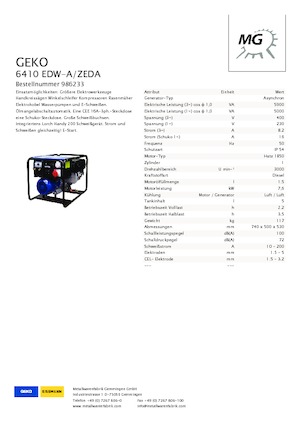Benzinski generatori struje Geko ® 6410 EDW-A/ZEDA