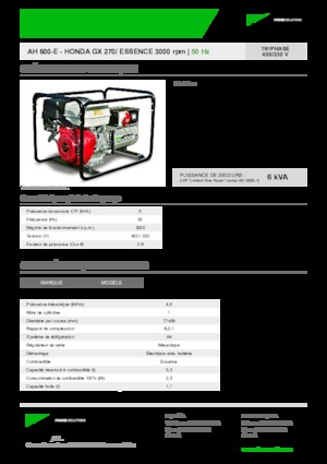 Benzinski generatori struje INMESOL AH 600-E