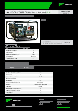Benzinski generatori struje INMESOL AK 1500-CA
