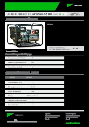 Benzinski generatori struje INMESOL AK 900-E