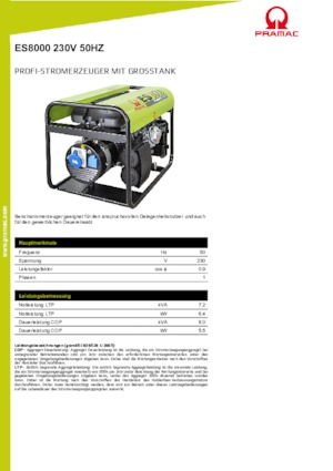 Benzinski generatori struje PRAMAC Lifter ES 8000