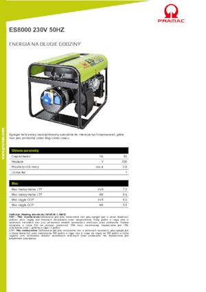 Benzinski generatori struje PRAMAC Lifter ES 8000