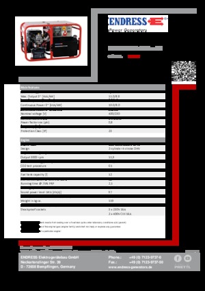 Benzinski generatori struje Endress ESE 1006 DBS GT