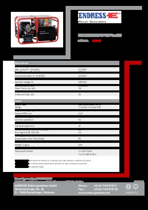 Benzinski generatori struje Endress ESE 1006 DBS GT ES