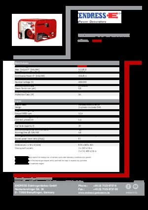 Benzinski generatori struje Endress ESE 1006 DHG-GT ES ISO Duplex