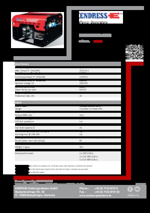 Benzinski generatori struje Endress ESE 1206 DHS GT ES ISO