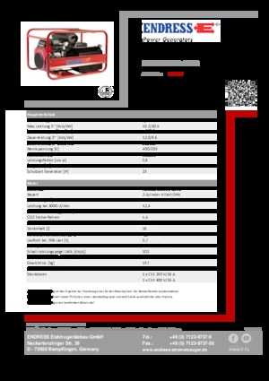Benzinski generatori struje Endress ESE 1306 DHS-GT ES