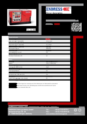 Benzinski generatori struje Endress ESE 1408 DBG ES ISO Duplex Silent