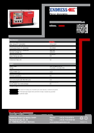 Benzinski generatori struje Endress ESE 1408 DBG ES ISO Duplex Silent