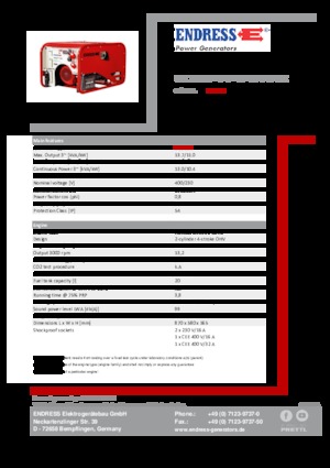 Benzinski generatori struje Endress ESE 1506 DHG-GT ES ISO Duplex