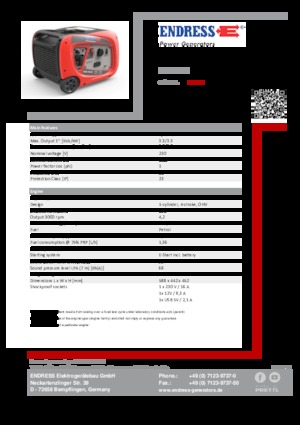 Benzinski generatori struje Endress ESE 3000i