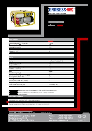 Benzinski generatori struje Endress ESE 304 HG DIN