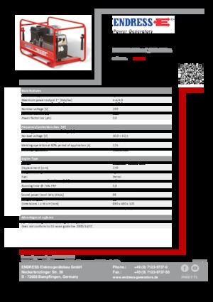 Benzinski generatori struje Endress ESE 404 SHS-AC / 30-180 A