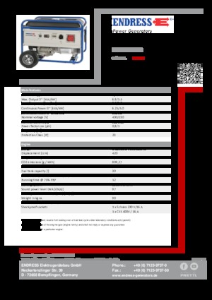 Benzinski generatori struje Endress ESE 6000 DBS