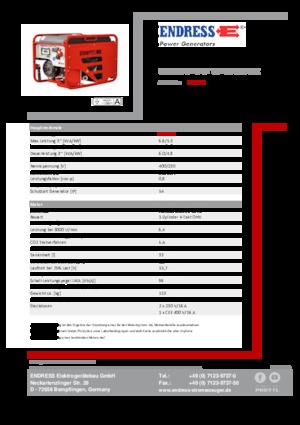 Benzinski generatori struje Endress ESE 606 DHG-GT ES ISO Duplex