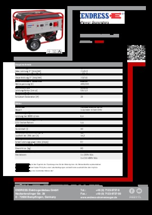 Benzinski generatori struje Endress ESE 606 DHS GT