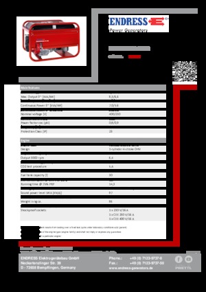 Benzinski generatori struje Endress ESE 606 DHS-GT ES