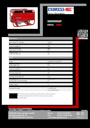 Benzinski generatori struje Endress ESE 606 HS-GT