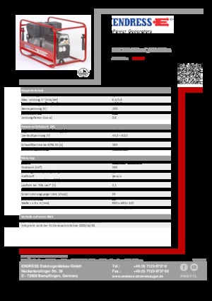 Benzinski generatori struje Endress ESE 704 SHS-AC / 60-200 A