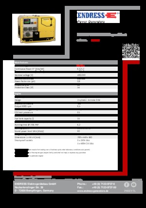 Benzinski generatori struje Endress ESE 907 DBG ES DIN Super Silent