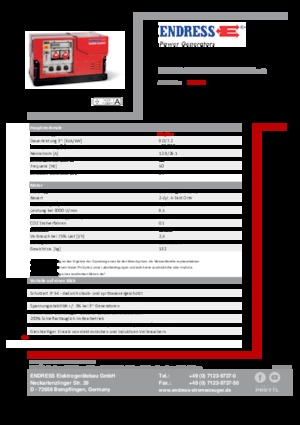 Benzinski generatori struje Endress ESE 908 DBG ES ISO Duplex Silent