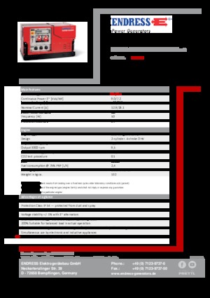 Benzinski generatori struje Endress ESE 908 DBG ES ISO Duplex Silent