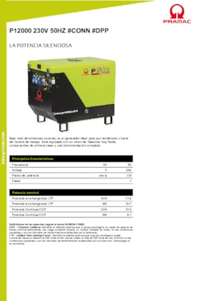 Benzinski generatori struje PRAMAC Lifter P 12000 THB