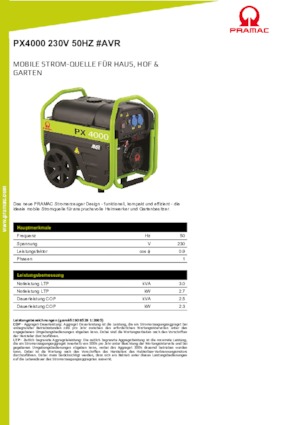 Benzinski generatori struje PRAMAC Lifter PX 4000